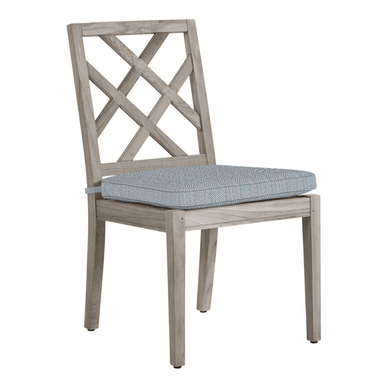 Chaise d'appoint d'extérieur en teck Haley, Teck huître, Welt, Perigold Play Chameau