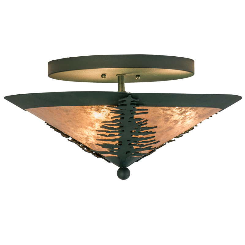 Rustic Lodge 3 - Light Semi Flush Mount