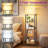 Bugarin 59" Bookcases with LED Light and Remote Control, 3 Color Temperature Column Floor Lamp