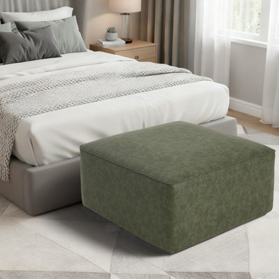 Repose-pieds moderne en similicuir carré avec repose-pieds rembourré pour les couloirs, la chambre à coucher et le salon