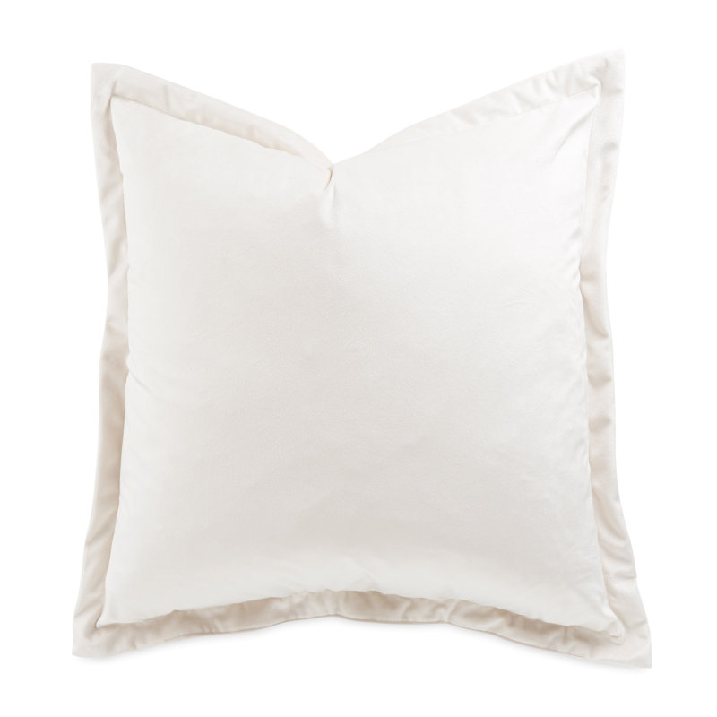 Conner 20" Velvet Throw Pillow, Cloud