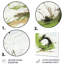 «Green Abstract Spiral Collage II», art mural abstrait en métal-1664909359