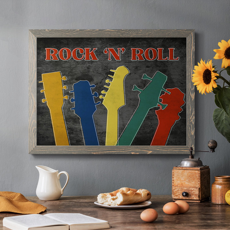 Rock and Roll, reproduction d'art sur toile, Gris, H 14 po x l 20 po