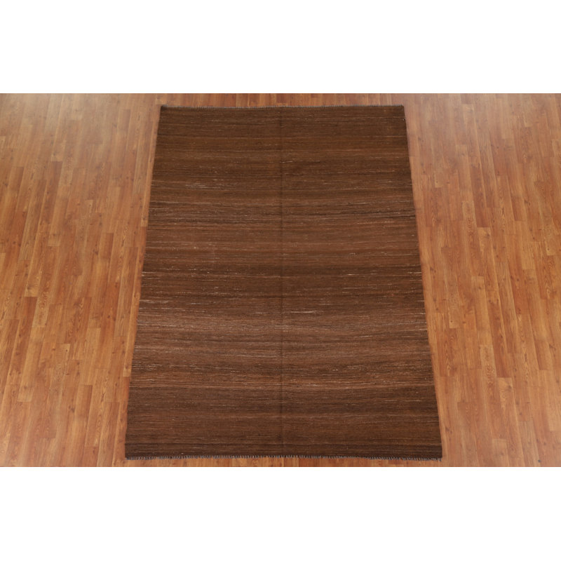 Tapis brun Kilim Earth Tone 6 x 8