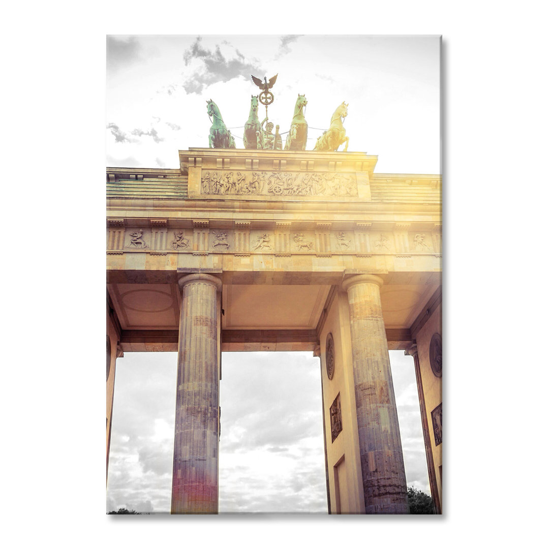 Glasbild Berühmtes Brandenburger Tor in Berlin