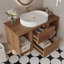 Meuble-lavabo mural moderne 39,4 po avec lavabo ovale en céramique-329979331-329979354