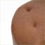 Repose-pieds, capitonnage rond en similicuir brun orange multi-usage | Bois | Noir