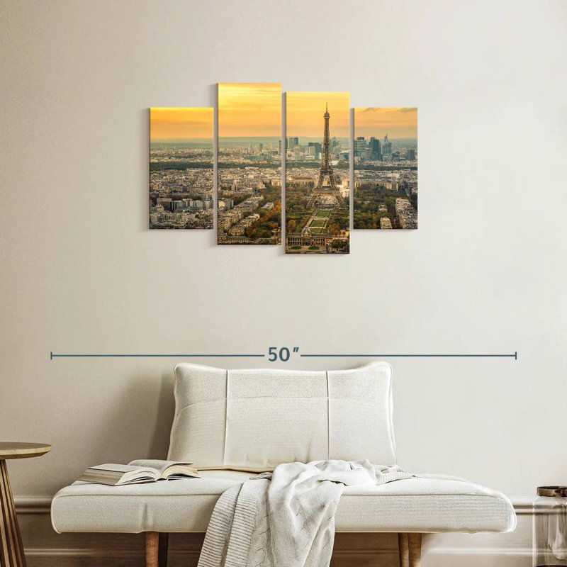 Nicci Sun Setting Over Paris, 22" H x 36" W