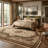 Rug Branch Hadi 10' x 13' (9'9" x 13'3") Cream/Black Persian Medallion Indoor Area Rug, Traditional, Low Pile, Stain-Resistant Carpet - Living Room, Bedroom, Dining Room, and Kitchen-41414141