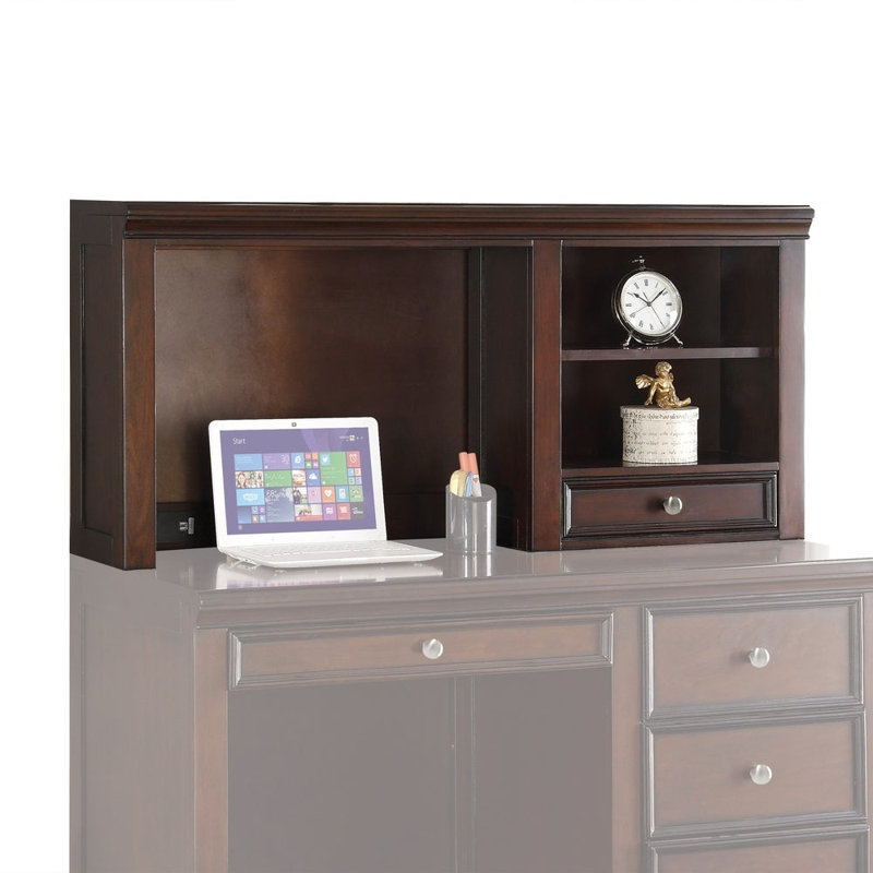 Bureau flottant à hauteur réglable avec huche Janellie