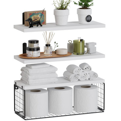 Cantura 3 Piece Metal Floating Shelf