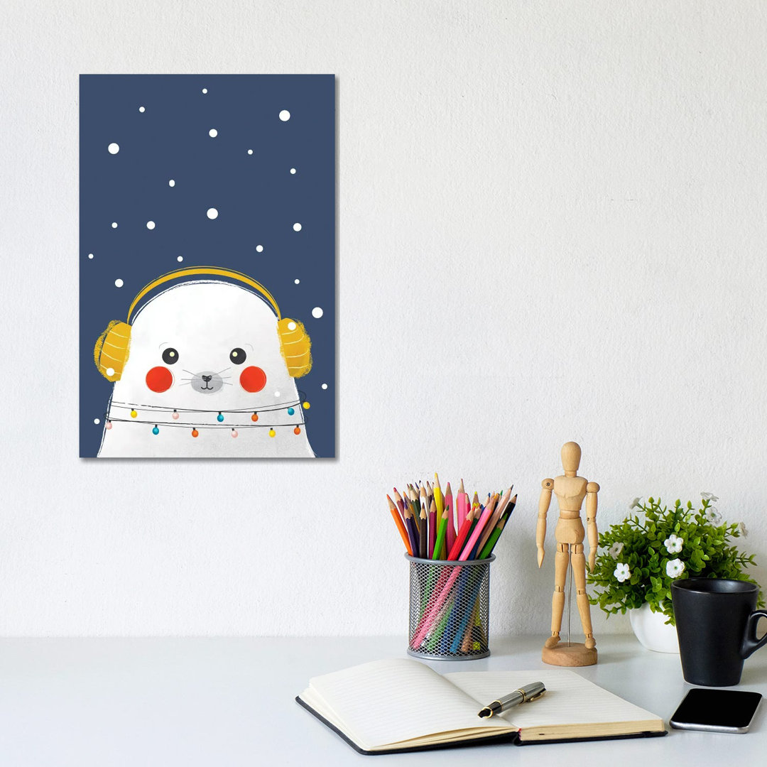 Christmas Baby Seal von Show Me Mars - Galerie-verpackte Leinwand Giclée auf Leinwand