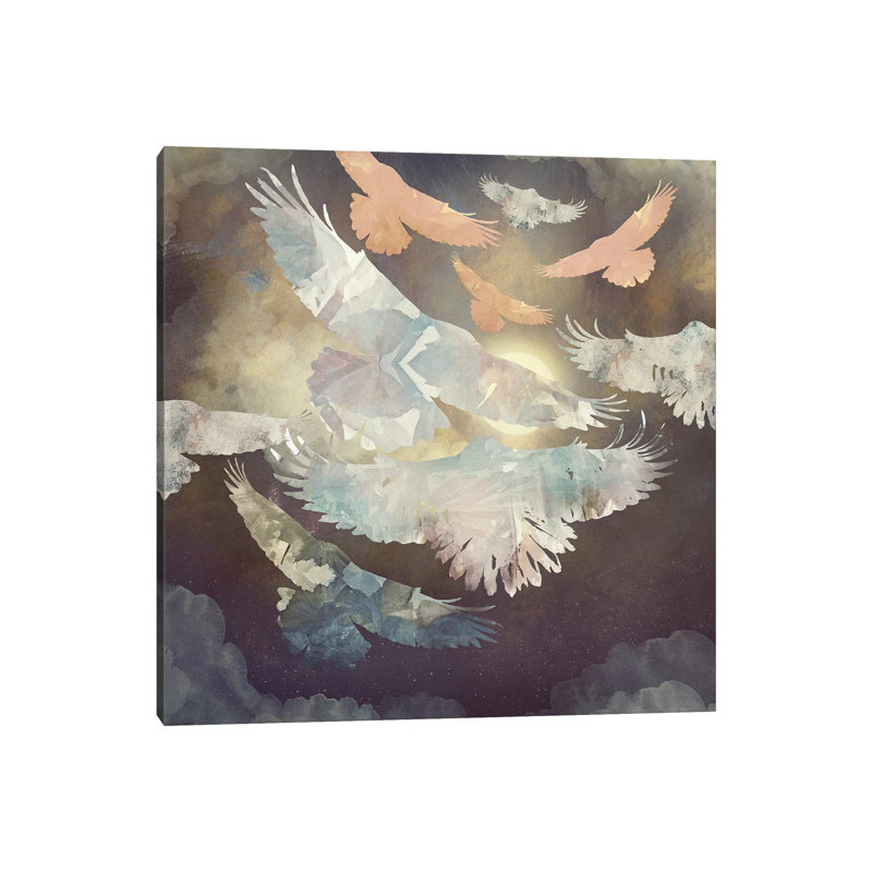 Moonlight Flight - Print on Canvas, Wrapped Canvas, 30.48 cm H x 30.48 cm W