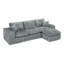 Canapé modulaire en forme de L 107 po avec repose-pieds mobile et coussins pour le salon-129380470