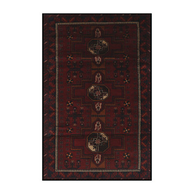 Tapis rouge à motif sud-ouest
