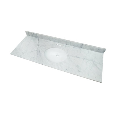 61 Stone Material 1 Single Bathroom Vanity Top Yes Sink