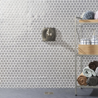 Carreau de mosaïque de plancher et de mur en céramique zen l 12,32 po x L 12,99 po Zen (1,11 pi2 / chaque)