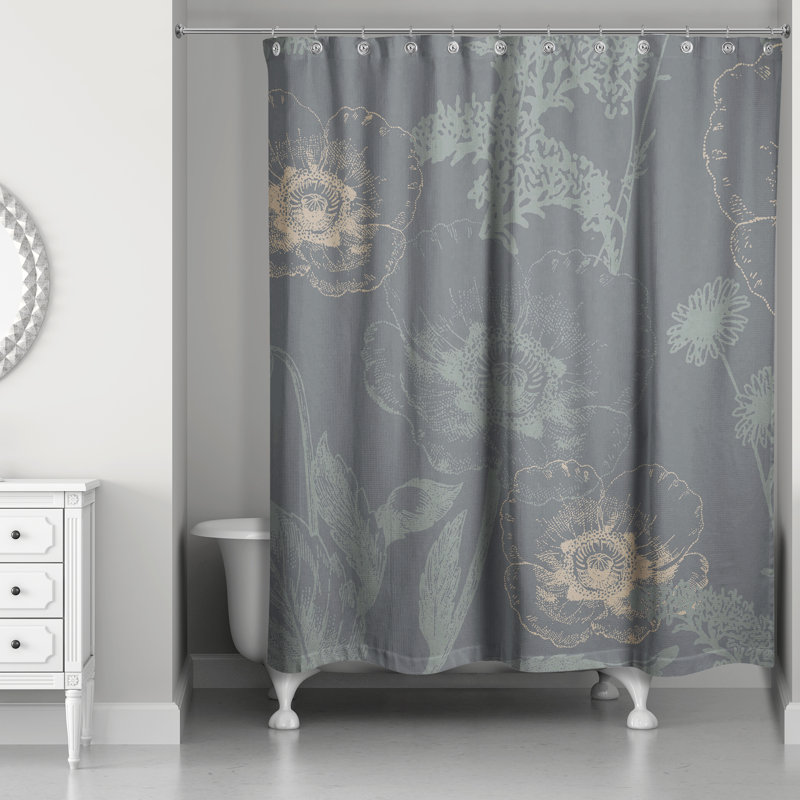 Rideau de douche Brenndan, Bleu foncé