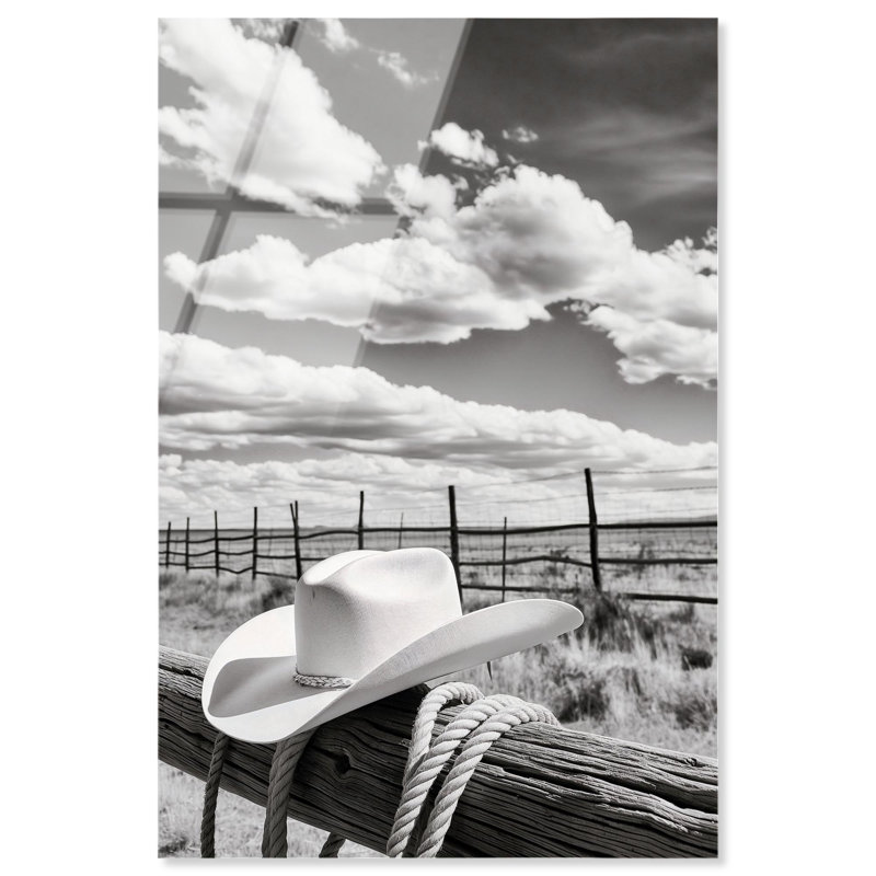 «Cowboy's Rest», reproduction d'art acrylique encadrée par Notoriart, H 15 po x l 10 po