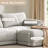 Bodhild 115.7" W Performance Boucle 4-Piece Modular Sectional with Ottoman-270790810