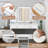 Greyden Vanity Set with LED Mirror & Stool-882555621