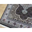 Tapis noir / rouge noué à la main de conception unique 4 pi 8 po x 6 pi 10 po Harrogate
