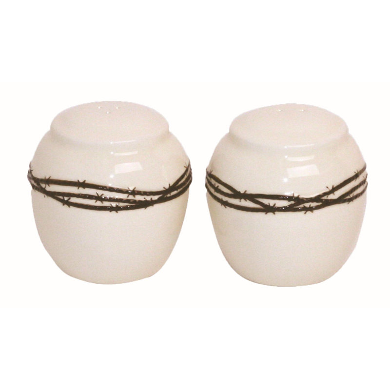 HiEnd Accents Barbwire Salt and Pepper Shaker Set
