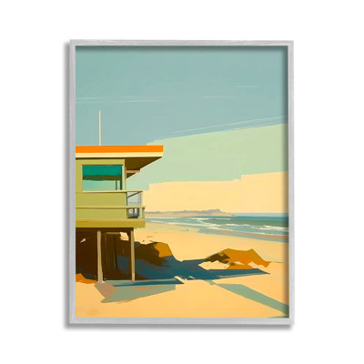 ModernSunlitBeachHutGicleeArtbyWalkerNoble