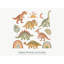 Boho Dinosaur Wall Decals, Set of 12 Peel and Stick Nursery Wall Stickers, Satin Finish Removable Kids Room Wall Art, 20"W x 20"H (50 x 50 cm)-1516832539