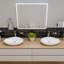 Lavabo de salle de bain vasque ovale blanc