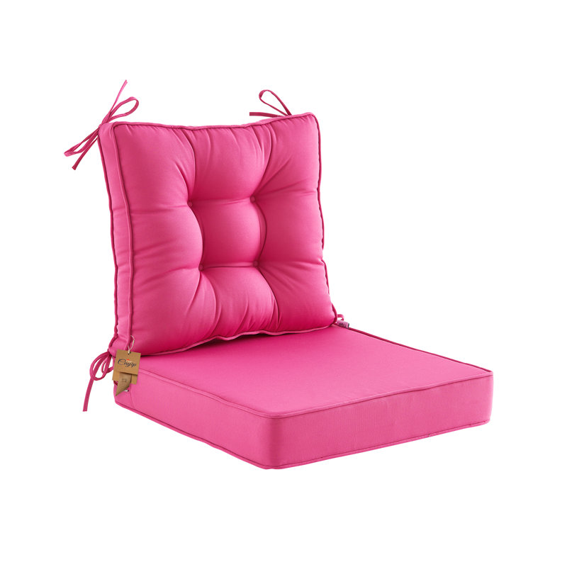 Outdoor 4'' Seat / Back Cushion, Pink