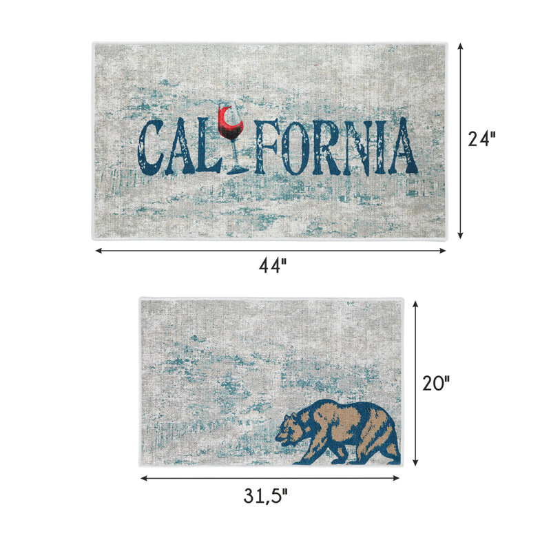 Tapis de cuisine polyvalent 2 pièces