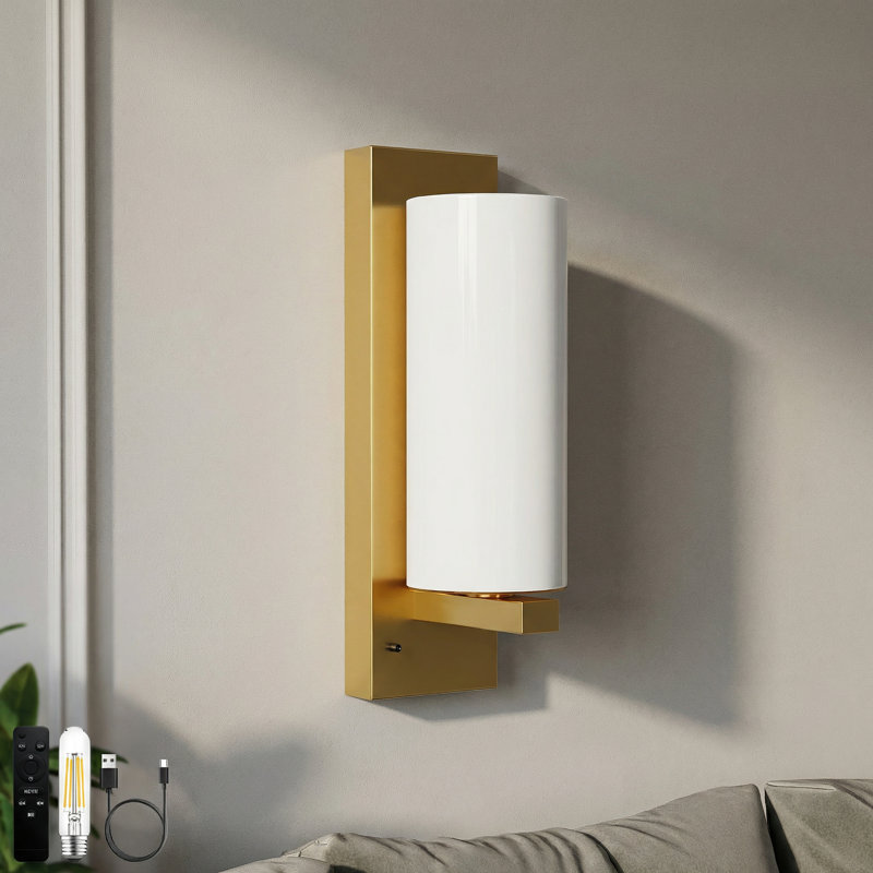 Rechargeable Flush Mounted Sconce, Gold