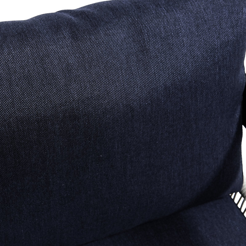 Outdoor Furniture With Waterproof Cushions - Iron Frame & Multi Frame, Water- For Terraces, Dark Blue