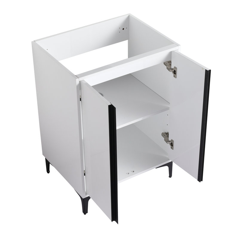 Meuble-lavabo autoportant 24 po avec lavabo en céramique 24 po