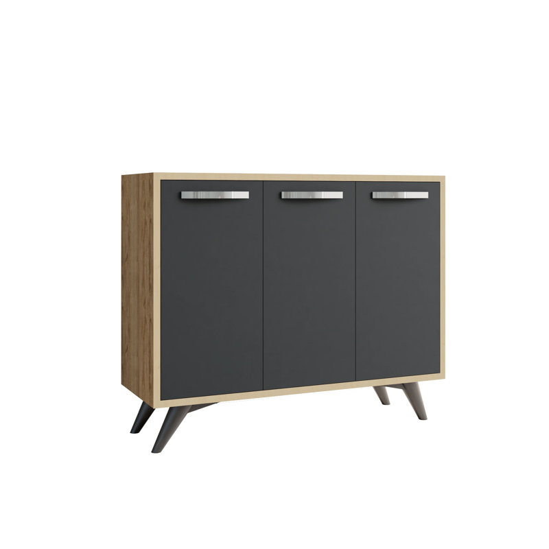 100cm Sideboard, Oak Anthracite