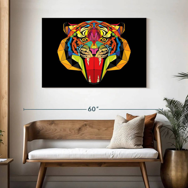 Tigre géométrique Brampt, H 30 po x l 45 po