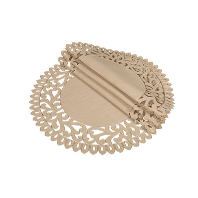 Burnard Polyester Embroidered Round Placemat
