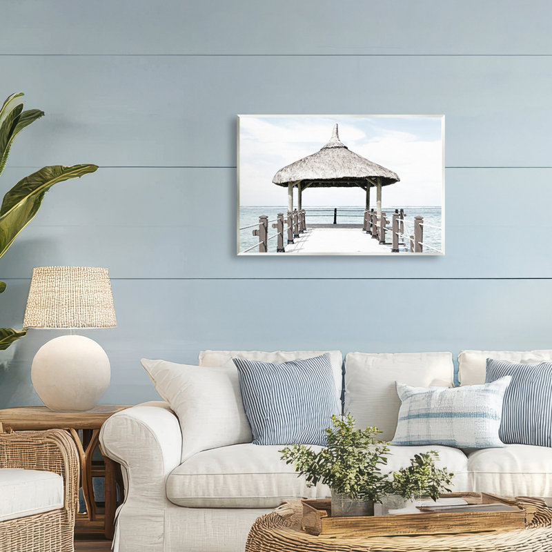 Plaque murale Jetty At Noon Coast, design par Noah Bay, H 13 po x l 19 po