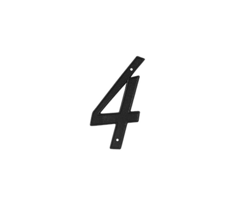 Deltana RNZ4-4 4" Numbers Zinc Die-Cast, Black