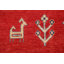 Tapis rouge noué à la main de conception unique 7 pi 11 po x 9 pi 7 po