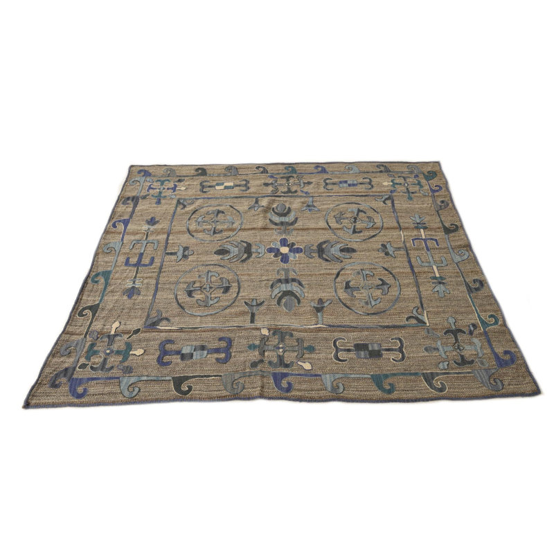 Tapis gris foncé rectangulaire 5 pi Perry