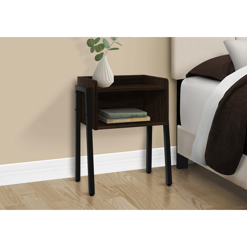 Tray Top End Table, Espresso, Black