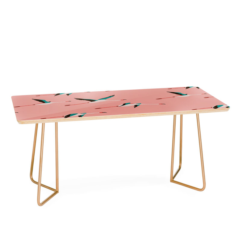 Table basse holli zollinger flamant rose, Or