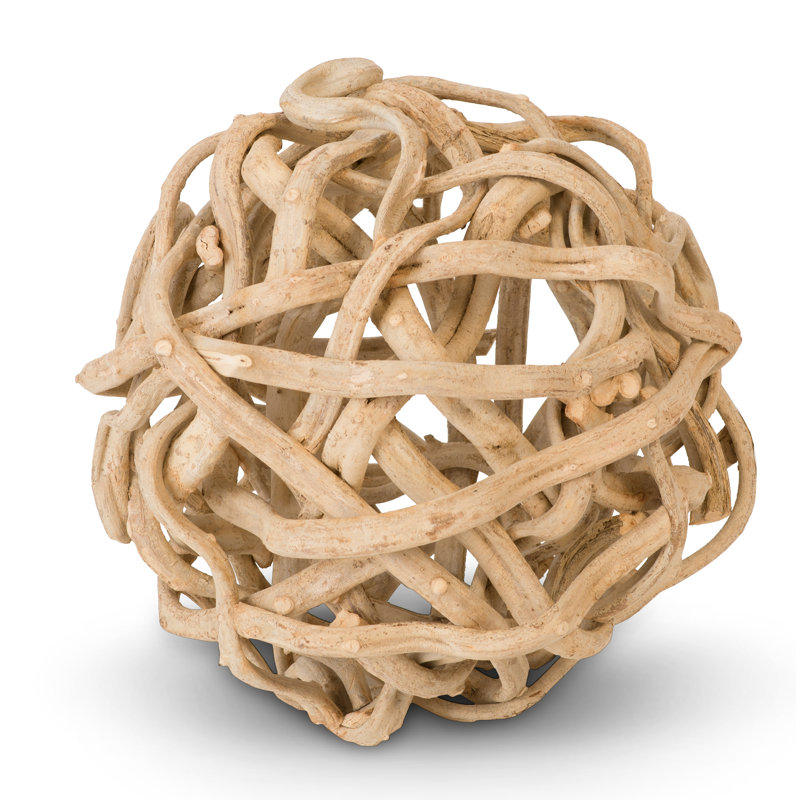 Sculpture boule de vigne, H 20 po x l 20 po x P 20 po