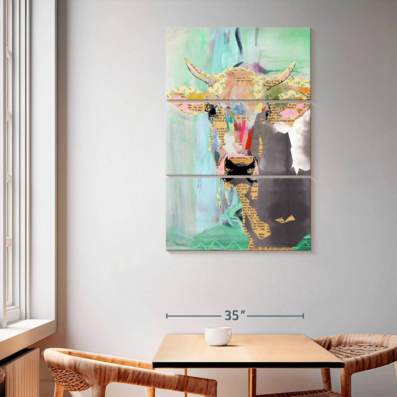 Brampt Cow Collage, 65" H x 42" W