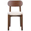 48cm H Fabric Upholstered Slat Back Side Chair in Beige