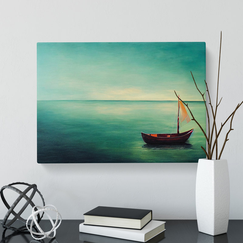 Boat Sailing - Wrapped Canvas, 35cm H x 50cm W x 3cm D