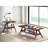 Mid-Century Modern Tables Collection - Walnut Finish, Rectangular With Storage 3 Piece Coffee Group ,