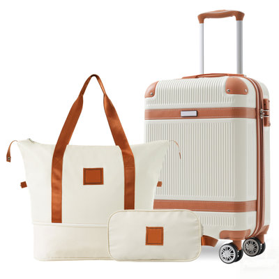 Hardshell Luggage Set 3-Piece, 20 Inch Carry-On With Spinner Wheels, TSA Lock, Lightweight Durable ABS For Travel And Business